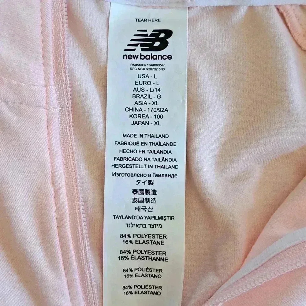 New Balance Half Zip Pullover Peach Large Active Top Lightweight Performance Top - Picture 9 of 12